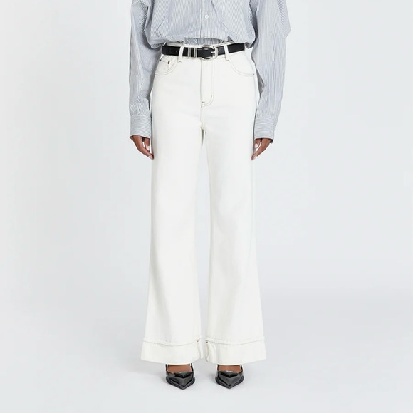 DISSH Sutton Cream Turnback Hem Jean - Picture 2 of 7